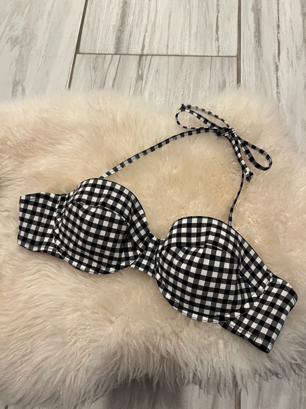 NWT J Crew 34C Gingham Check Bikini Set - Picture 6 of 10
